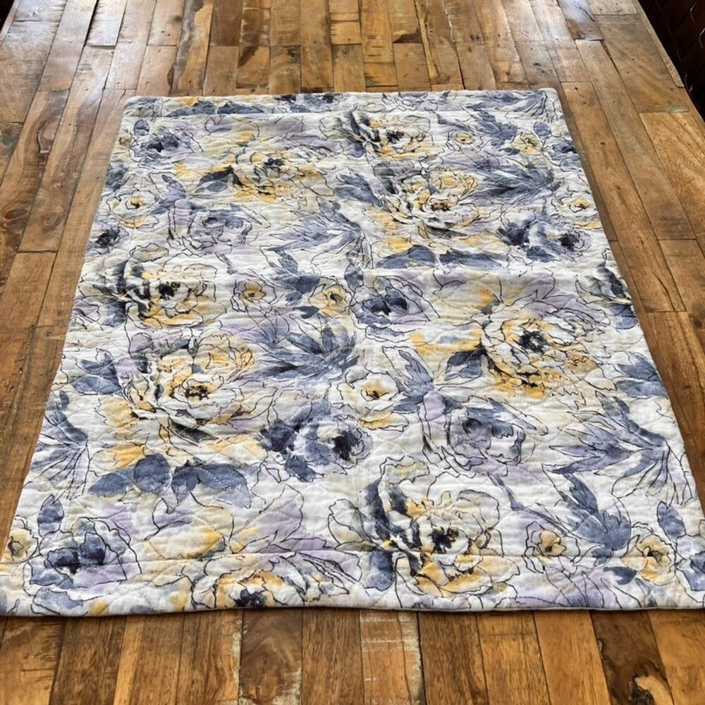 Laura Ashley Floral Quilted Pillow Sham Standard Size 27 x 21